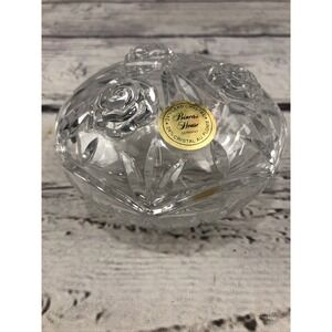 PRINCESS HOUSE LEAD CRYSTAL TRINKET BOX W/ LID # 835 2 Pc. NIB